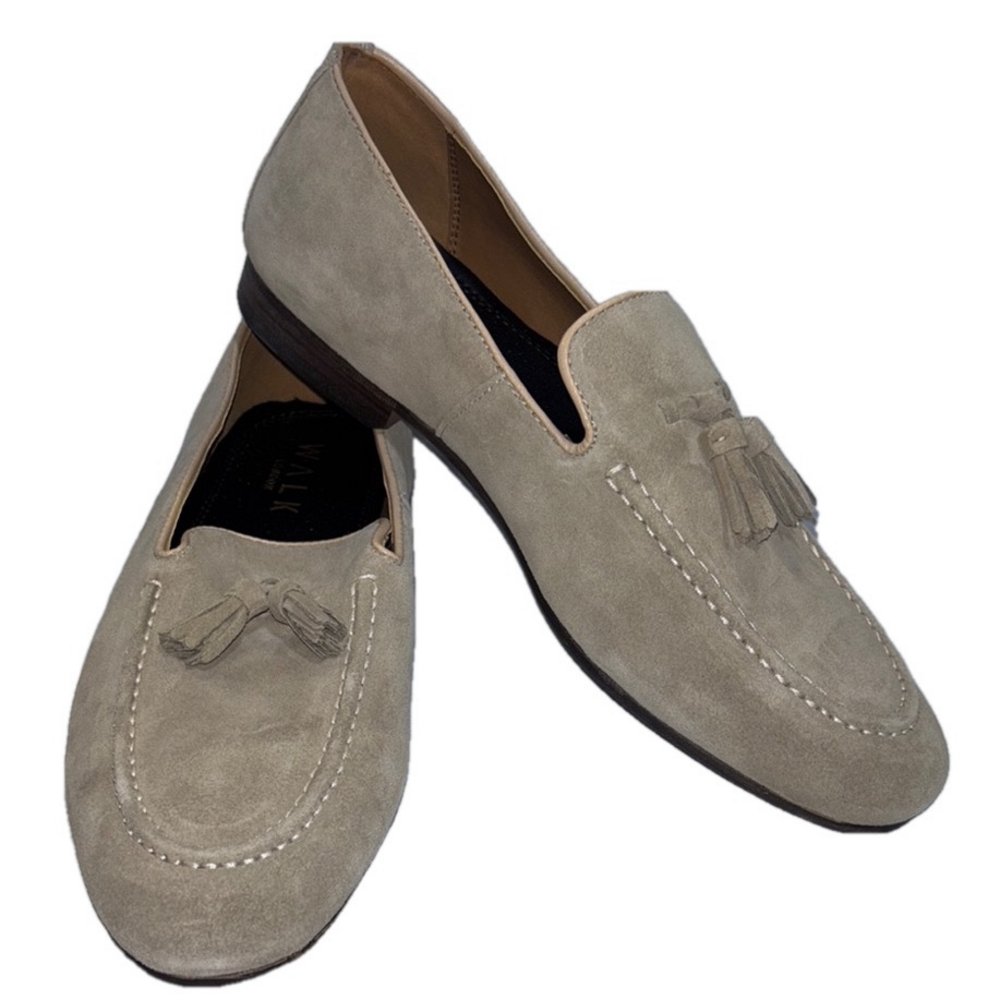 NEW WALK LONDON Trent Tassel Loafer Suede Comfort Cushion Lightweight Size 8